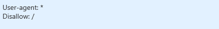 Robots.txt file with a disallow directive